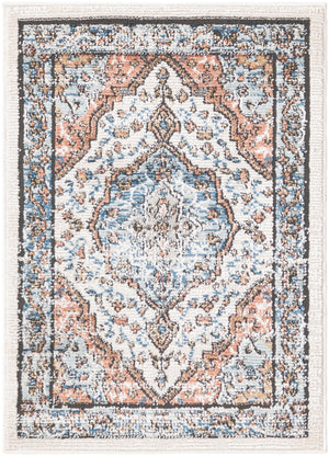 Ivory 2' x 3' Nyla Rectangle Area Rug 100% Polypropylene Traditional Classic Carpet for Living Room, Kitchen, Bedroom, Dining, Office for Sale at Rug Engine