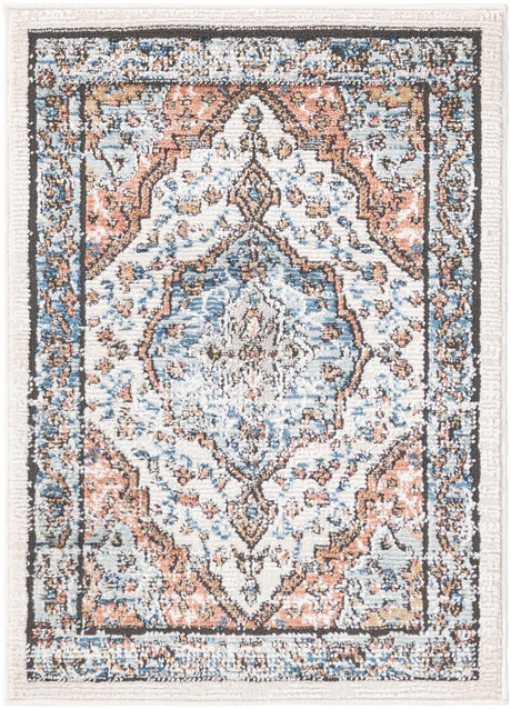 Ivory 2' x 3' Nyla Rectangle Area Rug 100% Polypropylene Traditional Classic Carpet for Living Room, Kitchen, Bedroom, Dining, Office for Sale at Rug Engine