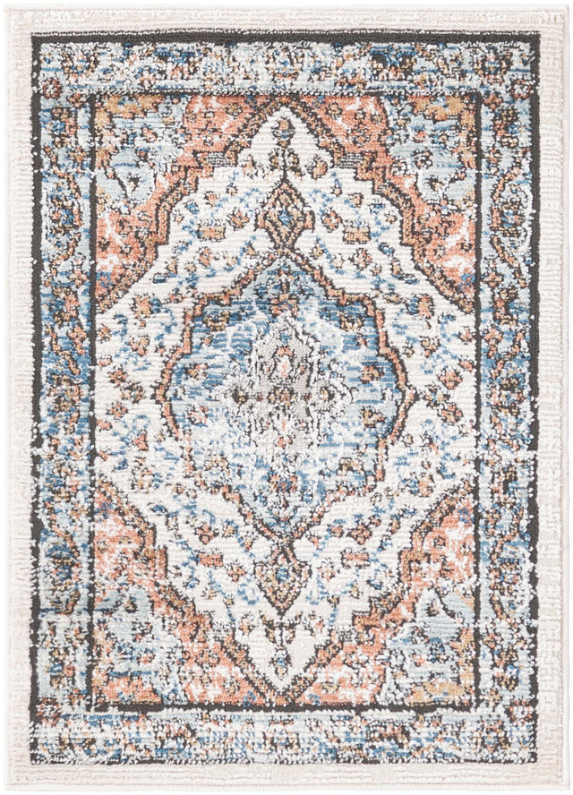 Ivory 2' x 3' Nyla Rectangle Area Rug 100% Polypropylene Traditional Classic Carpet for Living Room, Kitchen, Bedroom, Dining, Office for Sale at Rug Engine