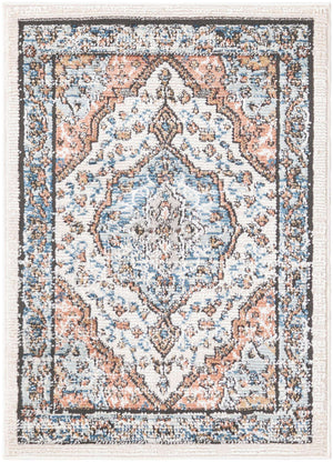Ivory 2' x 3' Nyla Rectangle Area Rug 100% Polypropylene Traditional Classic Carpet for Living Room, Kitchen, Bedroom, Dining, Office for Sale at Rug Engine