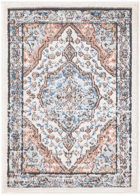 Ivory 2' x 3' Nyla Rectangle Area Rug 100% Polypropylene Traditional Classic Carpet for Living Room, Kitchen, Bedroom, Dining, Office for Sale at Rug Engine