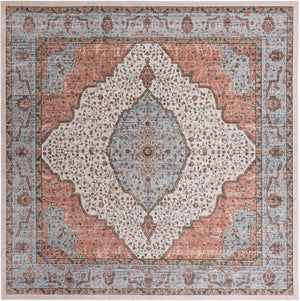 Ivory 11' 10 x 11' 10 Nyla Square Area Rug 100% Polypropylene Traditional Classic Carpet for Living Room, Kitchen, Bedroom, Dining, Office for Sale at Rug Engine