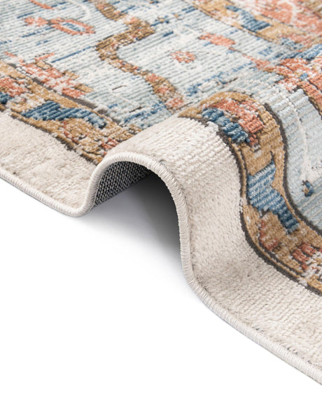 Ivory 6' 1 x 9' Nyla Oval Area Rug 100% Polypropylene Traditional Classic Carpet for Living Room, Kitchen, Bedroom, Dining, Office for Sale at Rug Engine