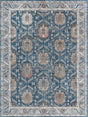 Blue 10' x 14' Nyla Rectangle Area Rug 100% Polypropylene Traditional Classic Carpet for Living Room, Kitchen, Bedroom, Dining, Office for Sale at Rug Engine