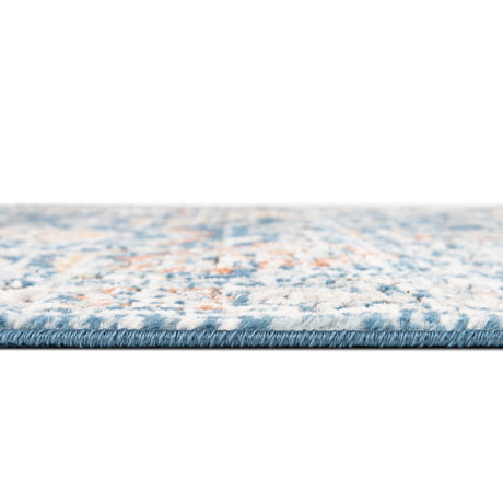 Blue 10' x 14' Nyla Rectangle Area Rug 100% Polypropylene Traditional Classic Carpet for Living Room, Kitchen, Bedroom, Dining, Office for Sale at Rug Engine