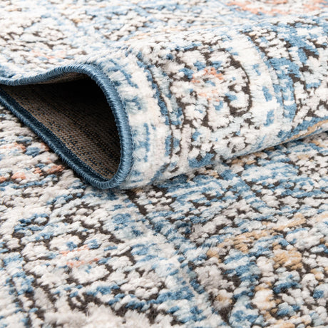 Blue 4' x 6' Nyla Rectangle Area Rug 100% Polypropylene Traditional Classic Carpet for Living Room, Kitchen, Bedroom, Dining, Office for Sale at Rug Engine