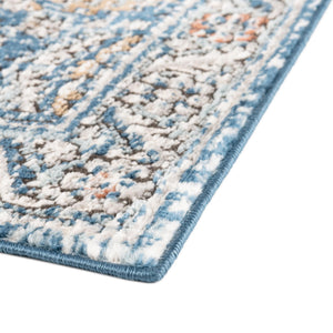 Blue 10' x 14' Nyla Rectangle Area Rug 100% Polypropylene Traditional Classic Carpet for Living Room, Kitchen, Bedroom, Dining, Office for Sale at Rug Engine