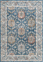Blue 5' 3 x 8' Nyla Rectangle Area Rug 100% Polypropylene Traditional Classic Carpet for Living Room, Kitchen, Bedroom, Dining, Office for Sale at Rug Engine