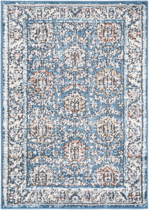 Blue 2' x 3' Nyla Rectangle Area Rug 100% Polypropylene Traditional Classic Carpet for Living Room, Kitchen, Bedroom, Dining, Office for Sale at Rug Engine