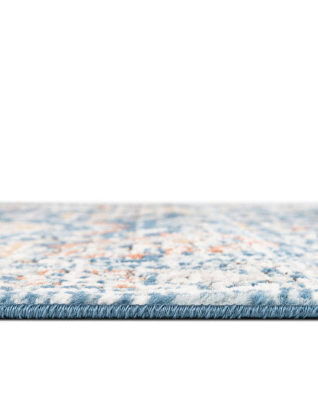 Blue 10' x 10' Nyla Round Area Rug 100% Polypropylene Traditional Classic Carpet for Living Room, Kitchen, Bedroom, Dining, Office for Sale at Rug Engine