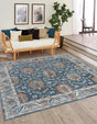 Blue 10' x 10' Nyla Square Area Rug 100% Polypropylene Traditional Classic Carpet for Living Room, Kitchen, Bedroom, Dining, Office for Sale at Rug Engine