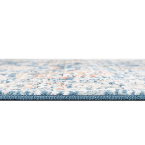 Blue 10' x 10' Nyla Square Area Rug 100% Polypropylene Traditional Classic Carpet for Living Room, Kitchen, Bedroom, Dining, Office for Sale at Rug Engine