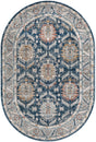 Blue 5' 3 x 8' Nyla Oval Area Rug 100% Polypropylene Traditional Classic Carpet for Living Room, Kitchen, Bedroom, Dining, Office for Sale at Rug Engine