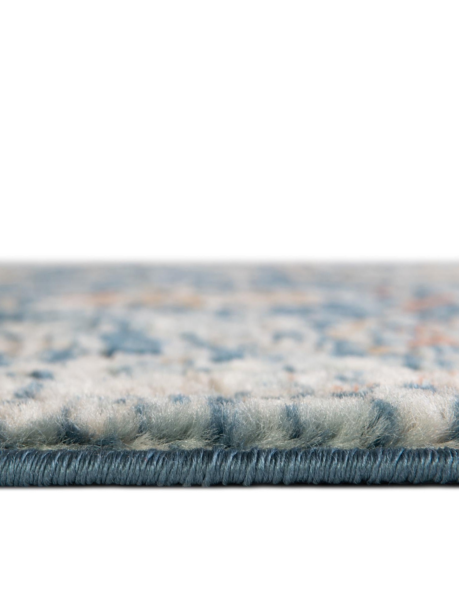 Blue 2' 7 x 13' 1 Nyla Runner Area Rug 100% Polypropylene Traditional Classic Carpet for Living Room, Kitchen, Bedroom, Dining, Office for Sale at Rug Engine