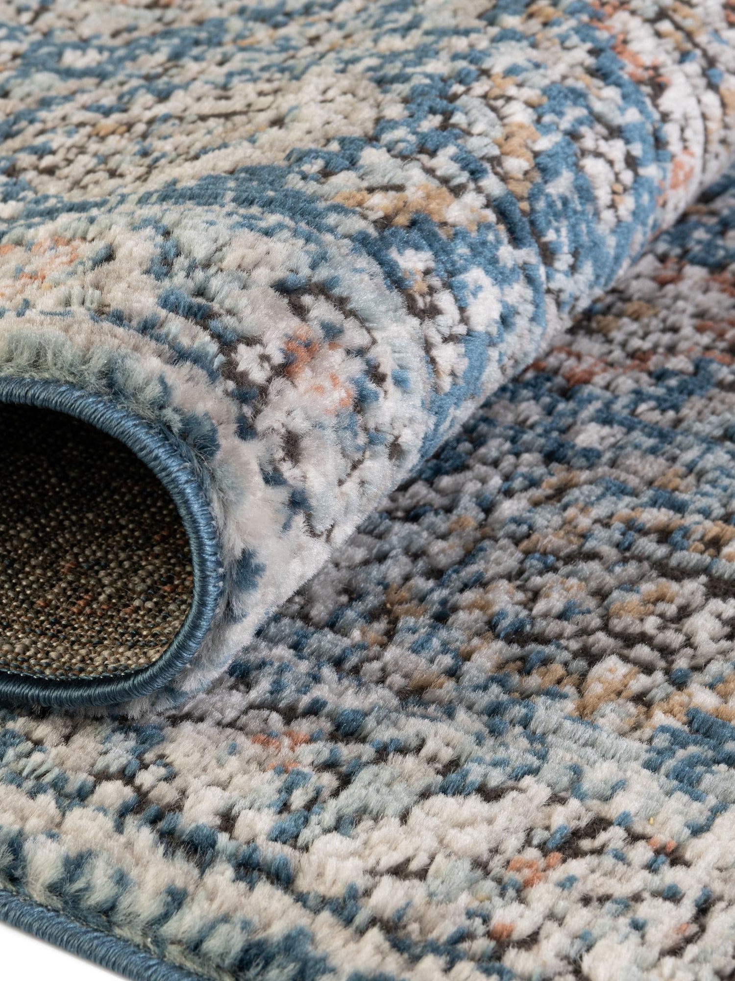 Blue 2' x 8' Nyla Runner Area Rug 100% Polypropylene Traditional Classic Carpet for Living Room, Kitchen, Bedroom, Dining, Office for Sale at Rug Engine