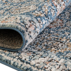 Blue 2' 7 x 13' 1 Nyla Runner Area Rug 100% Polypropylene Traditional Classic Carpet for Living Room, Kitchen, Bedroom, Dining, Office for Sale at Rug Engine