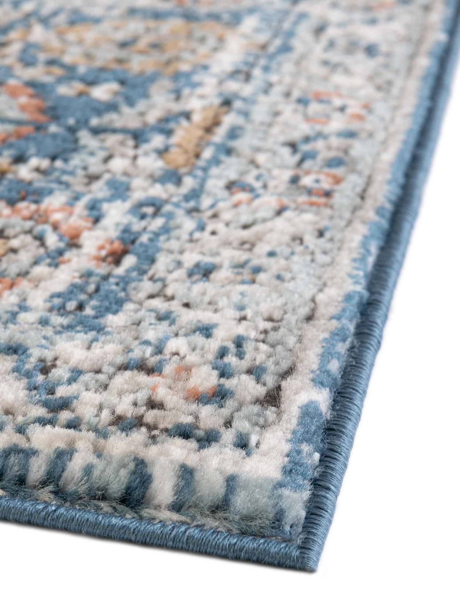 Blue 2' x 8' Nyla Runner Area Rug 100% Polypropylene Traditional Classic Carpet for Living Room, Kitchen, Bedroom, Dining, Office for Sale at Rug Engine