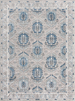 Gray 10' x 14' Nyla Rectangle Area Rug 100% Polypropylene Traditional Classic Carpet for Living Room, Kitchen, Bedroom, Dining, Office for Sale at Rug Engine