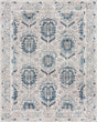 Gray 9' x 12' Nyla Rectangle Area Rug 100% Polypropylene Traditional Classic Carpet for Living Room, Kitchen, Bedroom, Dining, Office for Sale at Rug Engine