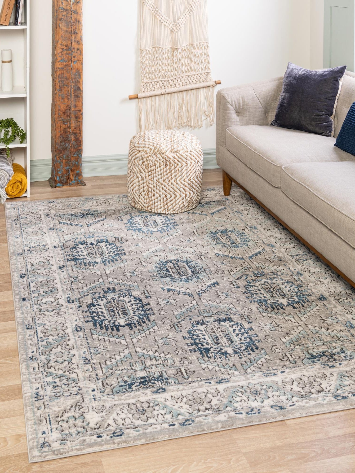 Gray 1' 4 x 1' 4 Nyla Sample Area Rug 100% Polypropylene Traditional Classic Carpet for Living Room, Kitchen, Bedroom, Dining, Office for Sale at Rug Engine