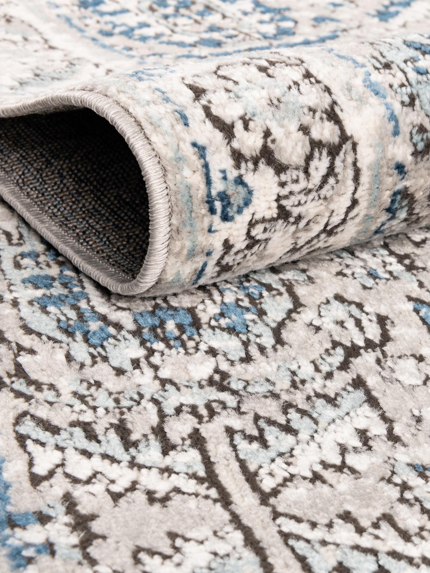 Gray 10' x 14' Nyla Rectangle Area Rug 100% Polypropylene Traditional Classic Carpet for Living Room, Kitchen, Bedroom, Dining, Office for Sale at Rug Engine