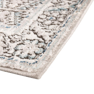 Gray 4' x 6' Nyla Rectangle Area Rug 100% Polypropylene Traditional Classic Carpet for Living Room, Kitchen, Bedroom, Dining, Office for Sale at Rug Engine