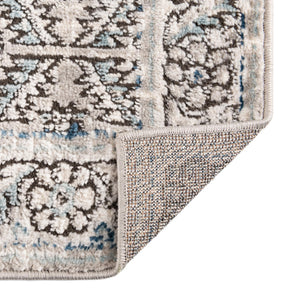 Gray 4' x 6' Nyla Rectangle Area Rug 100% Polypropylene Traditional Classic Carpet for Living Room, Kitchen, Bedroom, Dining, Office for Sale at Rug Engine