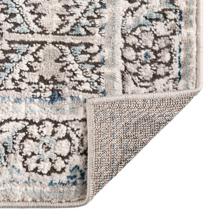 Gray 4' x 6' Nyla Rectangle Area Rug 100% Polypropylene Traditional Classic Carpet for Living Room, Kitchen, Bedroom, Dining, Office for Sale at Rug Engine