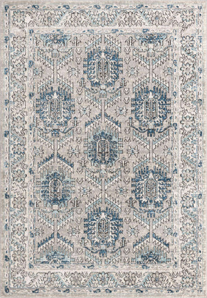 Gray 5' 3 x 8' Nyla Rectangle Area Rug 100% Polypropylene Traditional Classic Carpet for Living Room, Kitchen, Bedroom, Dining, Office for Sale at Rug Engine