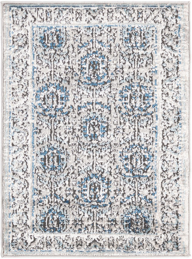Gray 2' x 3' Nyla Rectangle Area Rug 100% Polypropylene Traditional Classic Carpet for Living Room, Kitchen, Bedroom, Dining, Office for Sale at Rug Engine