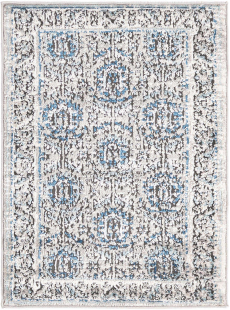 Gray 2' x 3' Nyla Rectangle Area Rug 100% Polypropylene Traditional Classic Carpet for Living Room, Kitchen, Bedroom, Dining, Office for Sale at Rug Engine