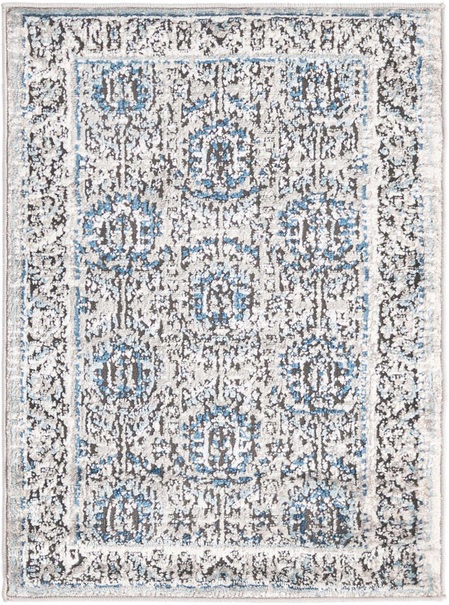 Gray 2' x 3' Nyla Rectangle Area Rug 100% Polypropylene Traditional Classic Carpet for Living Room, Kitchen, Bedroom, Dining, Office for Sale at Rug Engine