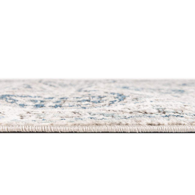Gray 3' 3 x 3' 3 Nyla Round Area Rug 100% Polypropylene Traditional Classic Carpet for Living Room, Kitchen, Bedroom, Dining, Office for Sale at Rug Engine