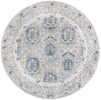 Gray 5' 3 x 5' 3 Nyla Round Area Rug 100% Polypropylene Traditional Classic Carpet for Living Room, Kitchen, Bedroom, Dining, Office for Sale at Rug Engine