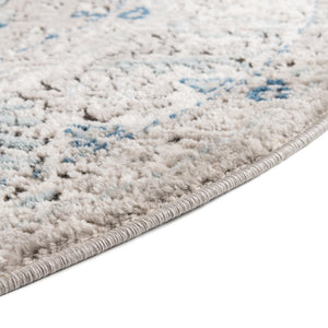 Gray 7' 10 x 10' Nyla Oval Area Rug 100% Polypropylene Traditional Classic Carpet for Living Room, Kitchen, Bedroom, Dining, Office for Sale at Rug Engine
