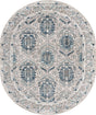 Gray 7' 10 x 10' Nyla Oval Area Rug 100% Polypropylene Traditional Classic Carpet for Living Room, Kitchen, Bedroom, Dining, Office for Sale at Rug Engine