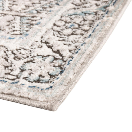 Gray 7' x 7' Nyla Octagon Area Rug 100% Polypropylene Traditional Classic Carpet for Living Room, Kitchen, Bedroom, Dining, Office for Sale at Rug Engine
