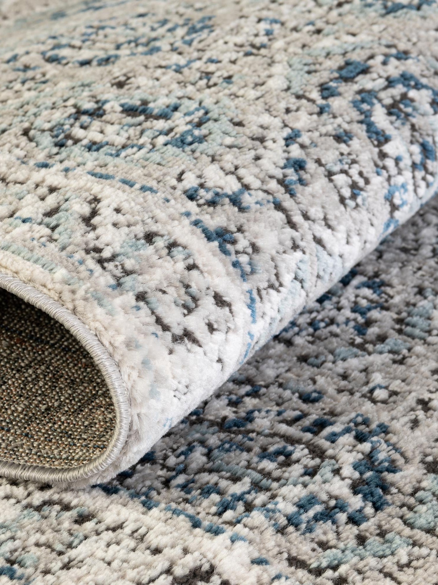 Gray 2' x 8' Nyla Runner Area Rug 100% Polypropylene Traditional Classic Carpet for Living Room, Kitchen, Bedroom, Dining, Office for Sale at Rug Engine