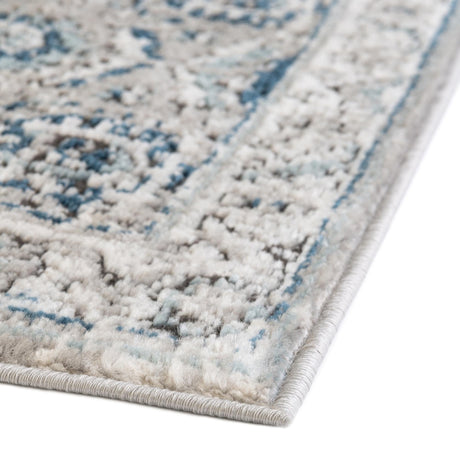 Gray 2' x 8' Nyla Runner Area Rug 100% Polypropylene Traditional Classic Carpet for Living Room, Kitchen, Bedroom, Dining, Office for Sale at Rug Engine