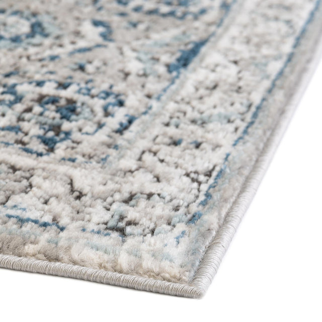 Gray 2' x 8' Nyla Runner Area Rug 100% Polypropylene Traditional Classic Carpet for Living Room, Kitchen, Bedroom, Dining, Office for Sale at Rug Engine