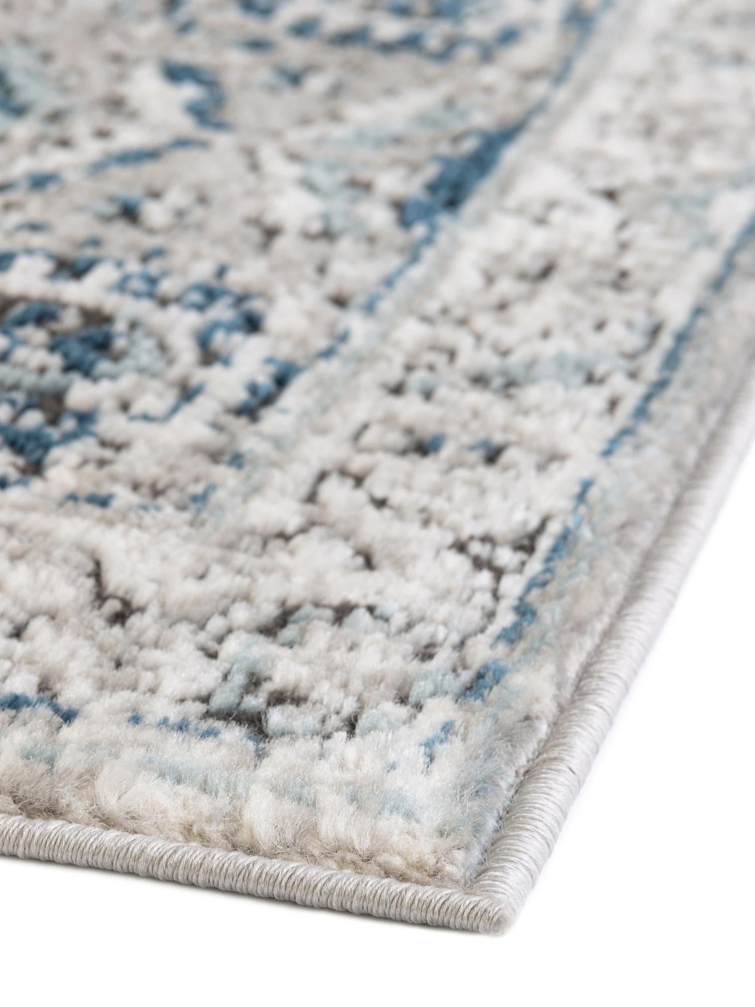Gray 2' 7 x 12' Nyla Runner Area Rug 100% Polypropylene Traditional Classic Carpet for Living Room, Kitchen, Bedroom, Dining, Office for Sale at Rug Engine