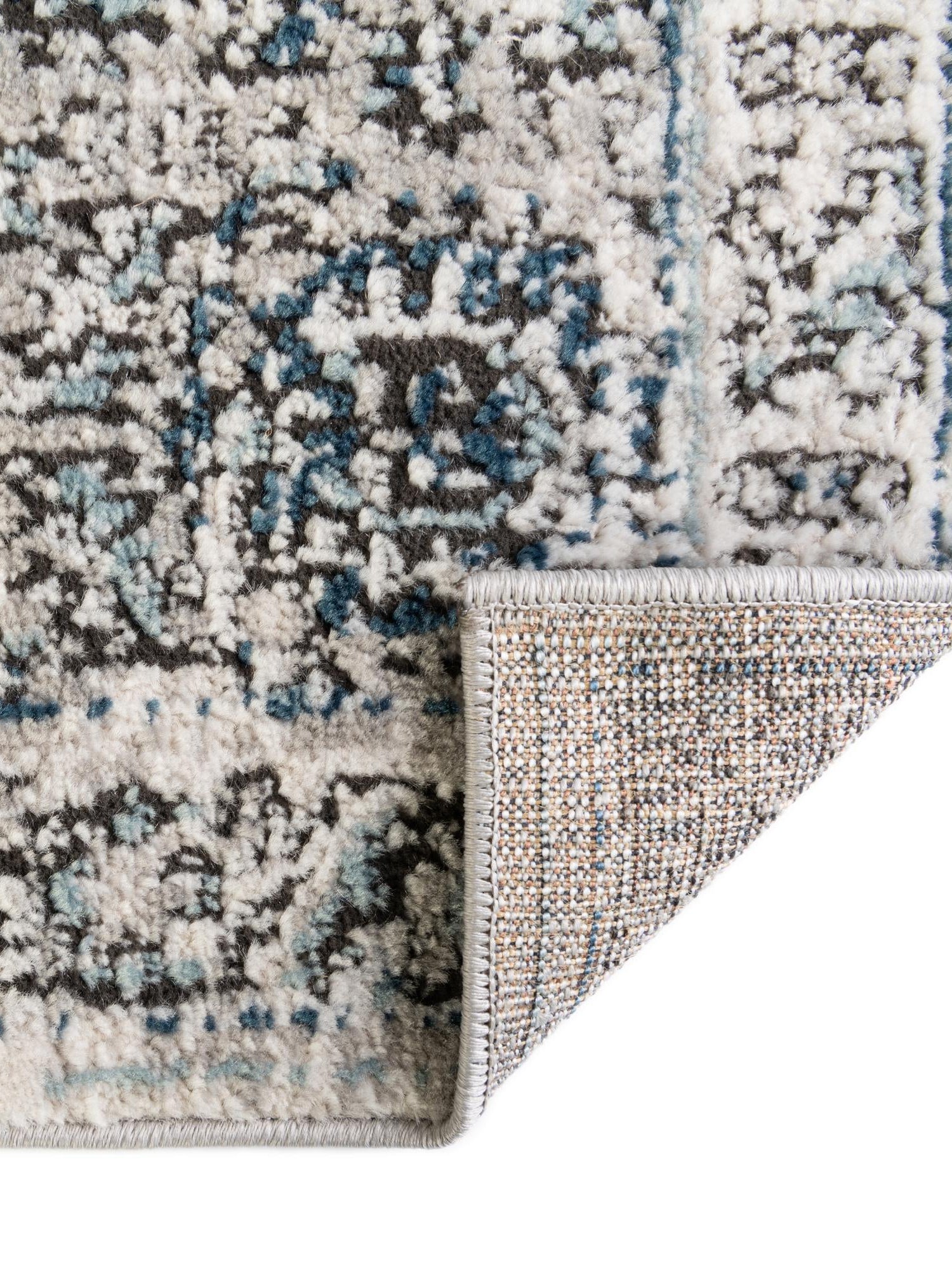 Gray 2' x 8' Nyla Runner Area Rug 100% Polypropylene Traditional Classic Carpet for Living Room, Kitchen, Bedroom, Dining, Office for Sale at Rug Engine