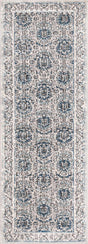 Gray 2' x 6' Nyla Runner Area Rug 100% Polypropylene Traditional Classic Carpet for Living Room, Kitchen, Bedroom, Dining, Office for Sale at Rug Engine