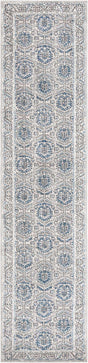 Gray 2' 7 x 12' Nyla Runner Area Rug 100% Polypropylene Traditional Classic Carpet for Living Room, Kitchen, Bedroom, Dining, Office for Sale at Rug Engine