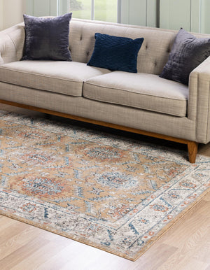 Mustard Yellow 9' x 12' Nyla Rectangle Area Rug 100% Polypropylene Traditional Classic Carpet for Living Room, Kitchen, Bedroom, Dining, Office for Sale at Rug Engine