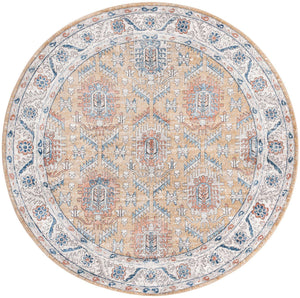Mustard Yellow 10' x 10' Nyla Round Area Rug 100% Polypropylene Traditional Classic Carpet for Living Room, Kitchen, Bedroom, Dining, Office for Sale at Rug Engine