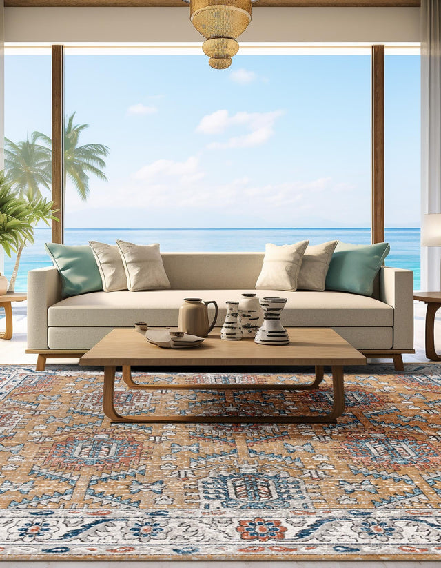 Mustard Yellow 11' 10 x 11' 10 Nyla Square Area Rug 100% Polypropylene Traditional Classic Carpet for Living Room, Kitchen, Bedroom, Dining, Office for Sale at Rug Engine