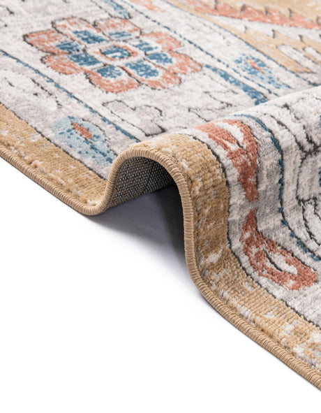 Mustard Yellow 2' 7 x 12' Nyla Runner Area Rug 100% Polypropylene Traditional Classic Carpet for Living Room, Kitchen, Bedroom, Dining, Office for Sale at Rug Engine