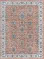 Salmon Pink 10' x 14' Nyla Rectangle Area Rug 100% Polypropylene Traditional Classic Carpet for Living Room, Kitchen, Bedroom, Dining, Office for Sale at Rug Engine