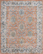 Salmon Pink 7' 10 x 10' Nyla Rectangle Area Rug 100% Polypropylene Traditional Classic Carpet for Living Room, Kitchen, Bedroom, Dining, Office for Sale at Rug Engine